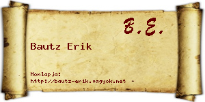 Bautz Erik névjegykártya