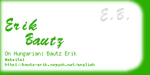 erik bautz business card